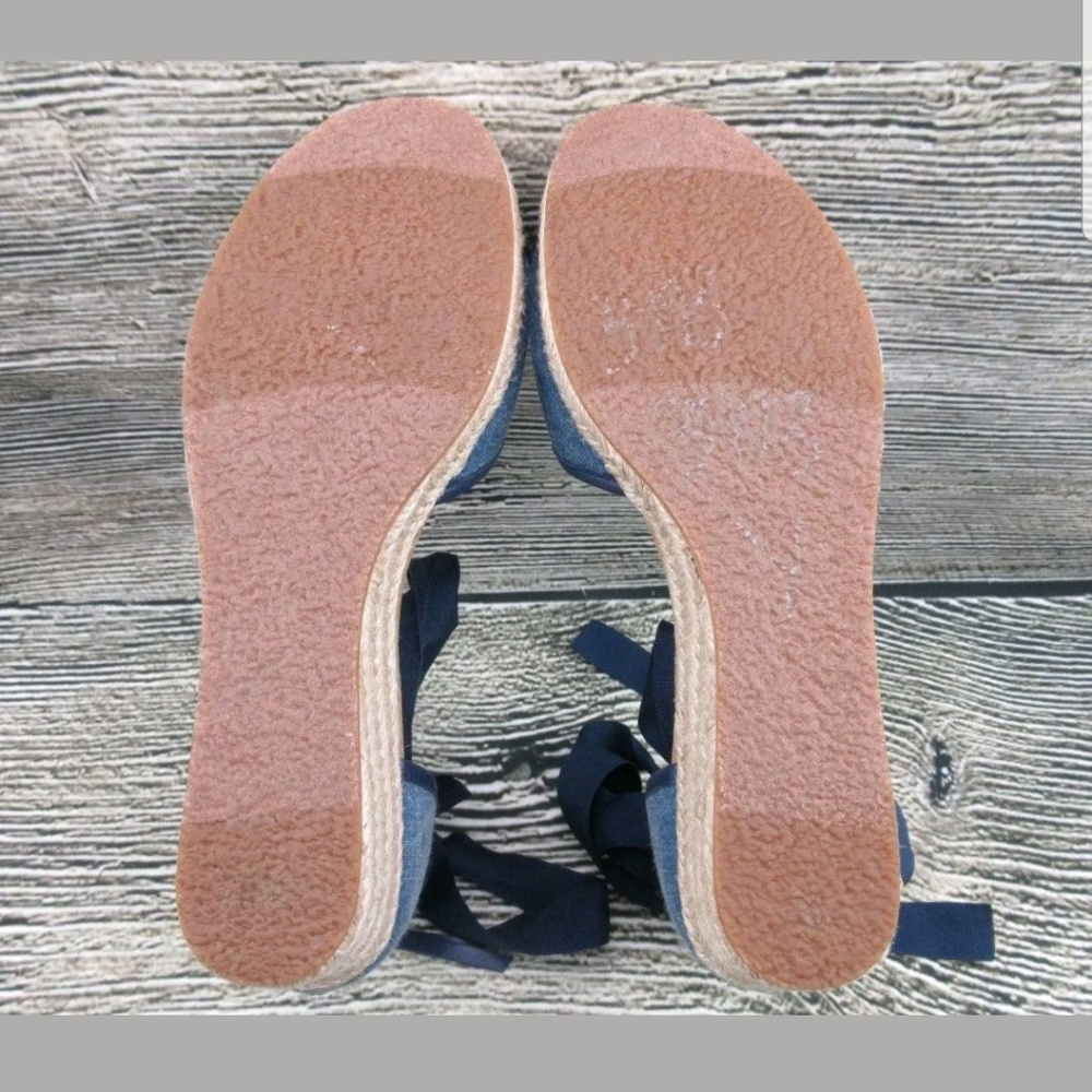 ❌SOLD Ugg Amell Wedge Denim Chambray Sandals - Picture 8 of 8